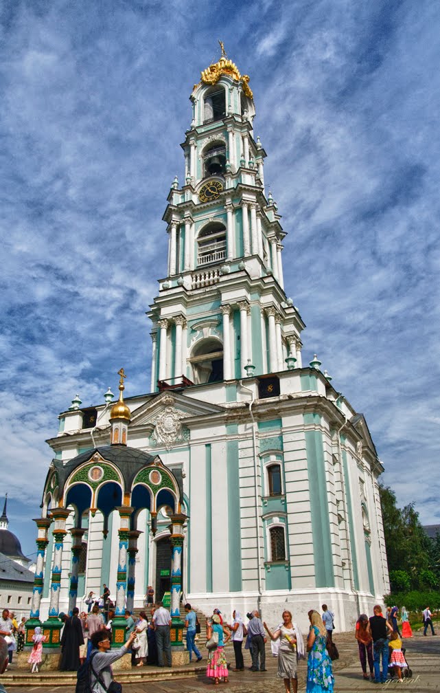 Bell-tower in St Sergius Monastery.. Sergiev Posad.. Russia. by geotsak