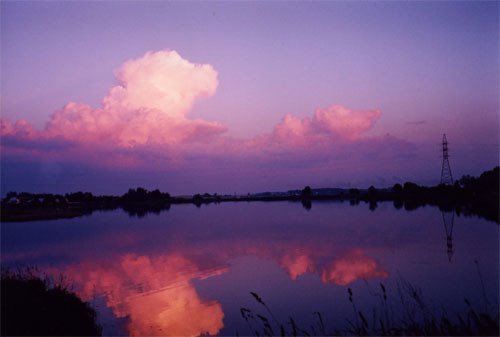 Летний закат. Карьер