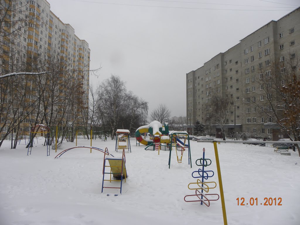 дворик зимой