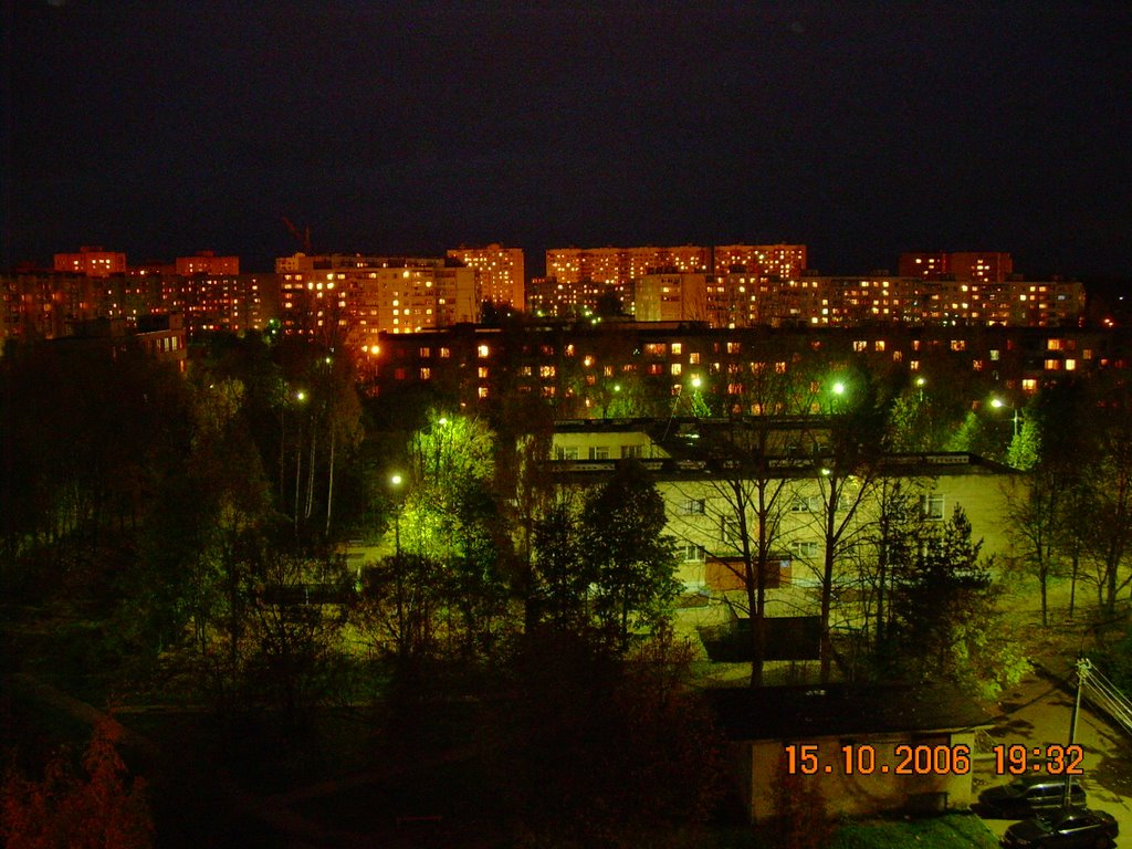 вид с 8 эт. ночью