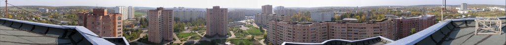 Фрязино. Вид на Проспект Мира с крыши дома по проспекту Мира №27