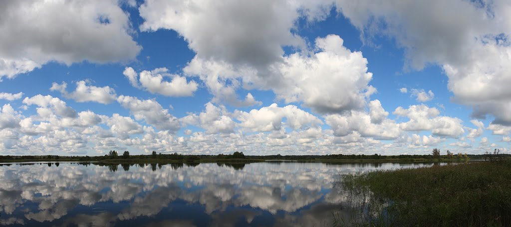 Панорама Верхнерузского водохранилища