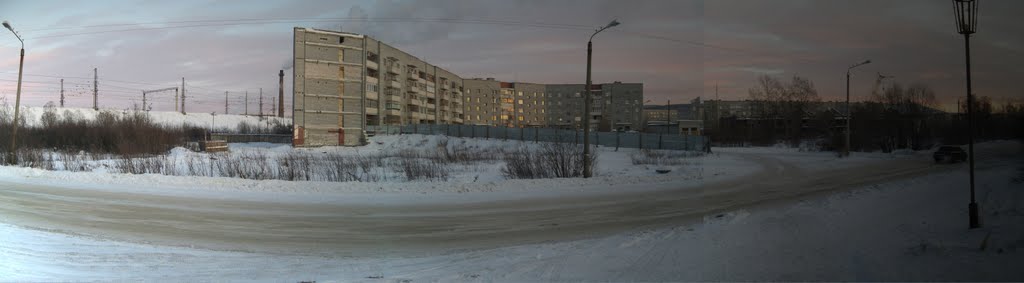 Кандалакша,вид на  Пронина 19(панорама)
