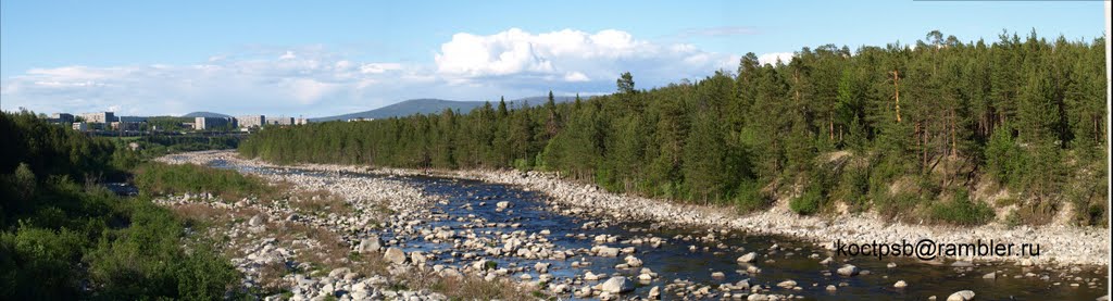 Панорама Кандалакши. Река Нива - Panorama Kandalaksha. Niva river