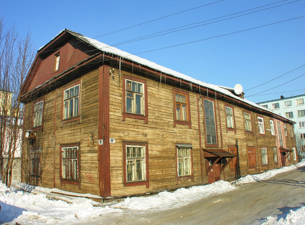 Оld wooden house on the Profsoyuzov street