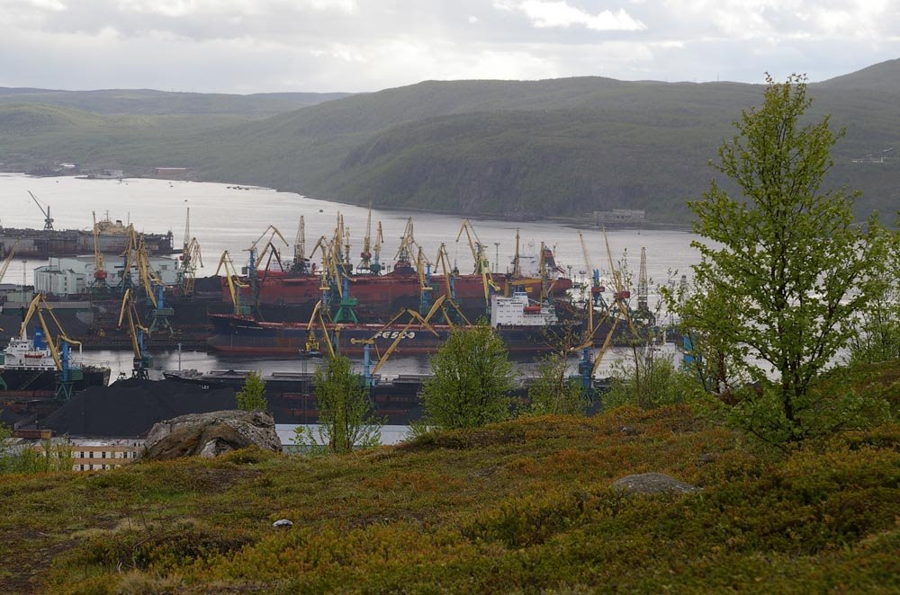 Вид на торговый порт, Кольский залив и сопки / View of the trading port and the Kola bay and knolls (10/06/2007)