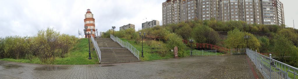 Панорама Мурманска. Спас на водах - Panorama of Murmansk.