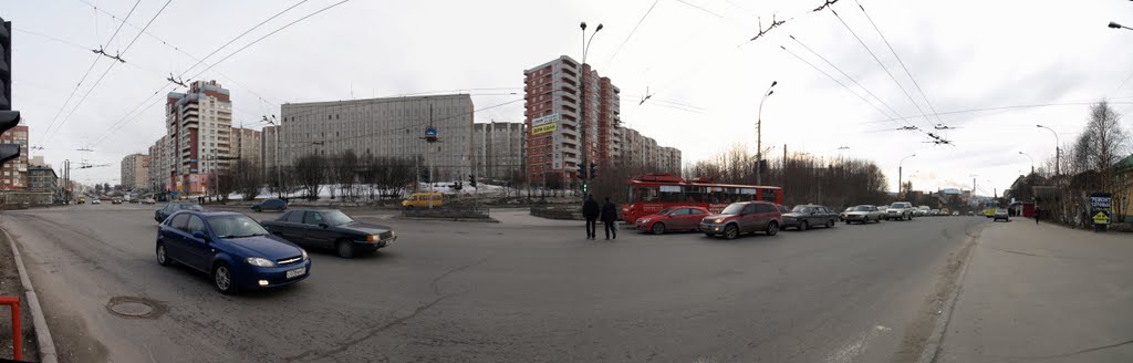 Панорама Мурманска. Проспект Ленина - Panorama of Murmansk. Lenin Avenue