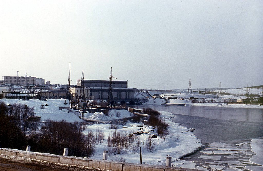 1974 год. Нижнетуломская ГЭС в поселке Мурмаши