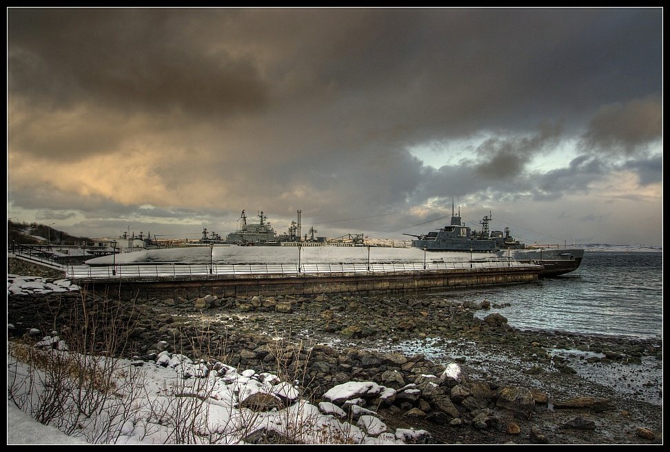Severomorsk. Old submarine