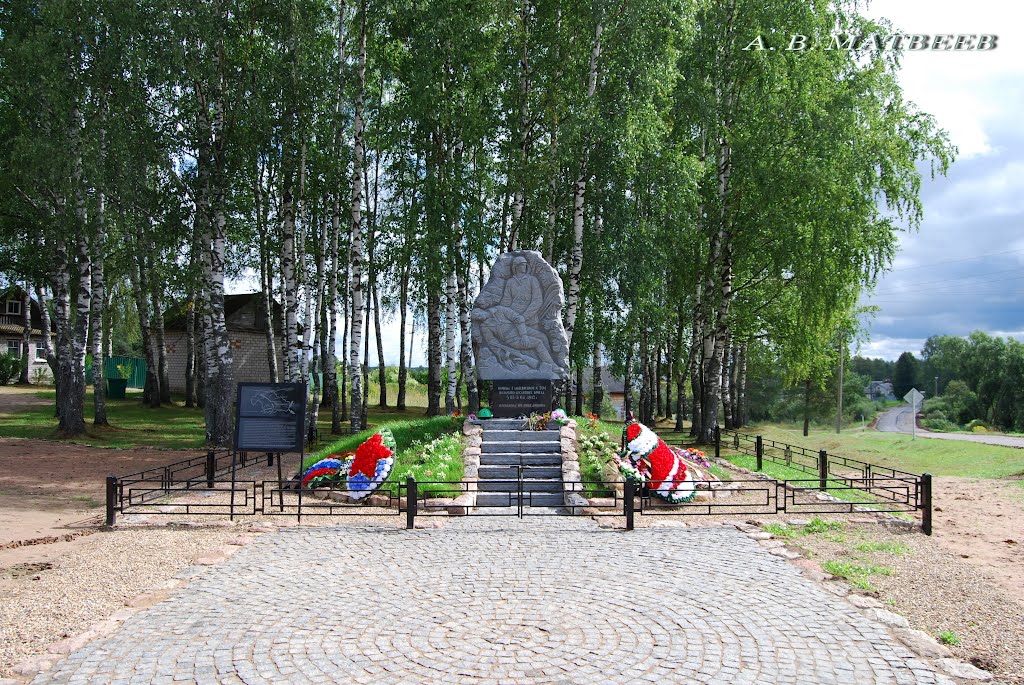 Демянск.Памятник воинам 1 маневренной и 204 воздушно-десантных бригад,погибшим в 1942 г. в ходе специальной разведывательно-диверсионной боевой операции,24.08.2012 г.