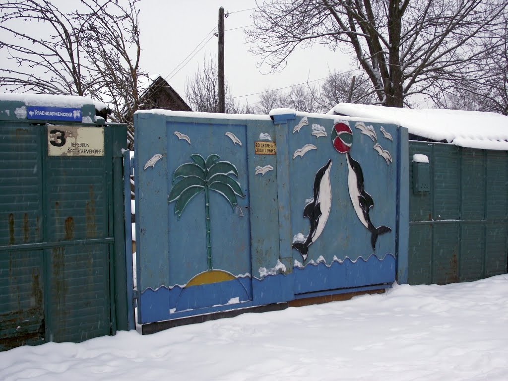 Ворота с дельфинами
