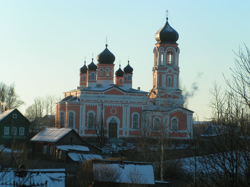 Troitckaya charch in Krestcy. Церковь Святой Троицы в Крестцах