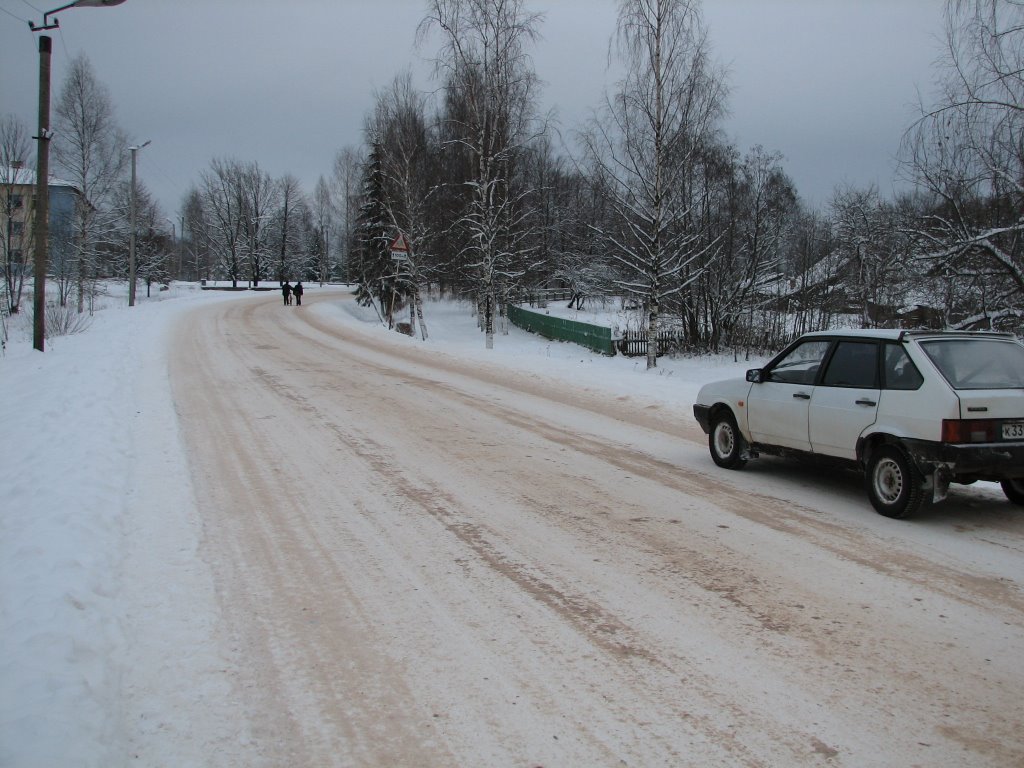 Холм, зима 2007, главная дорога (Cholm, winter 2007