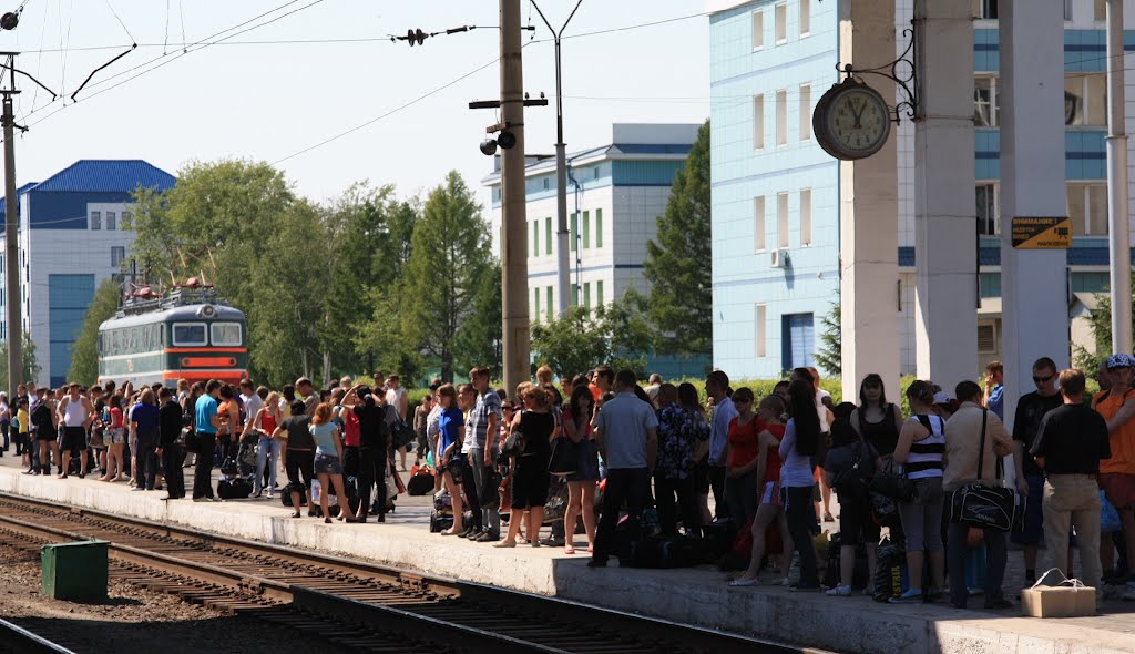 На перроне