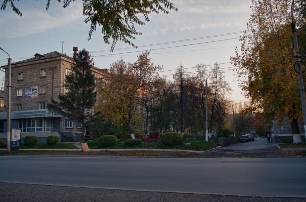 Бердск. Клумба в начале октября.