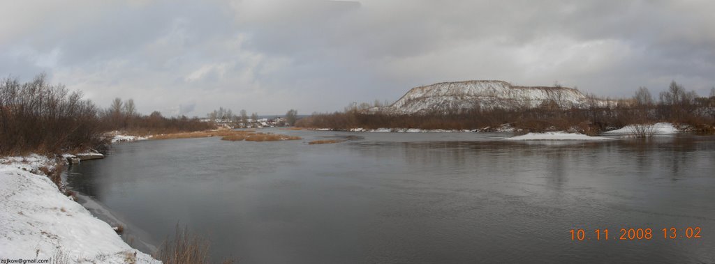 Река Бердь между осенью и зимой