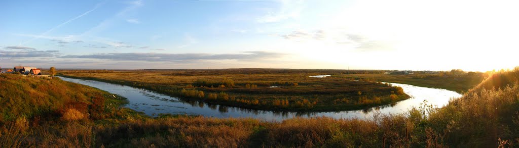 Панорама р. Чаус в Колывани