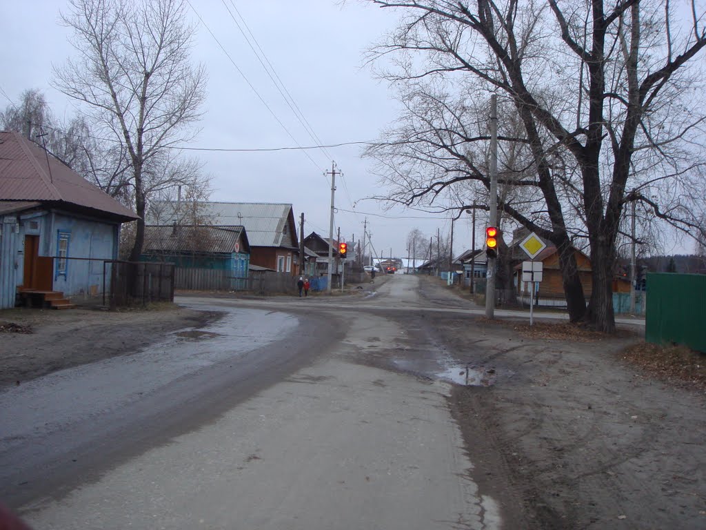 пгт.Сузун. ул.Вокзальная,поворот на ул.Остальцова