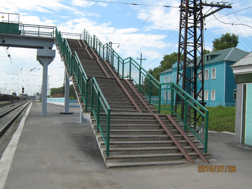 Пешеходный мост на станции