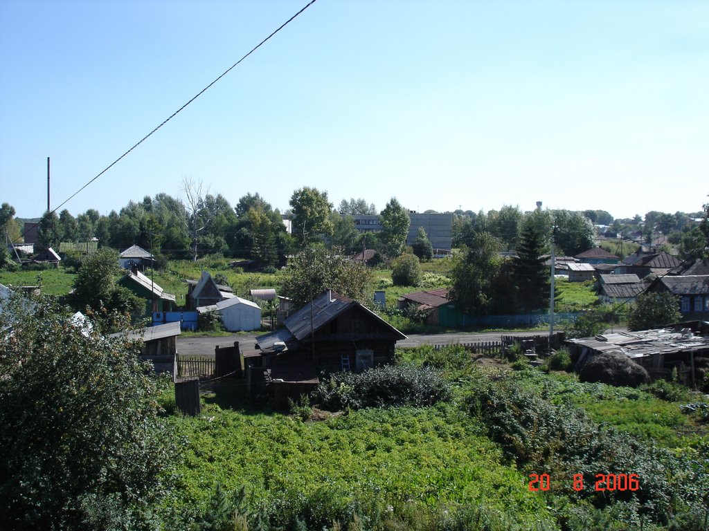 вид с балкона, на заднем плане школа N°4