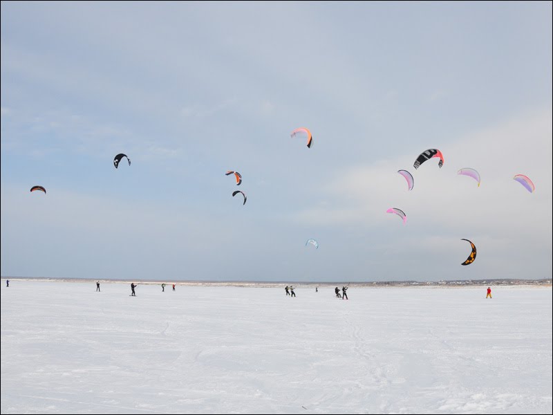 snowkiting in nadejdino