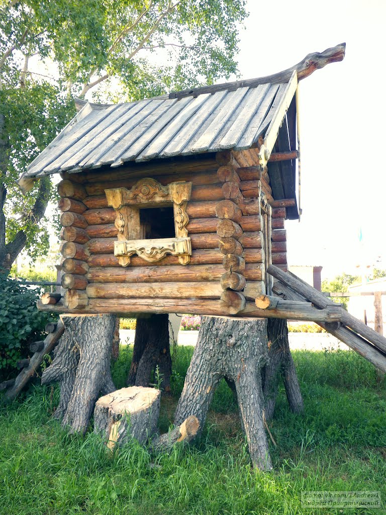 Большеречье. Старина Сибирская. Olden time Siberian.  Log hut of the woman Yoga