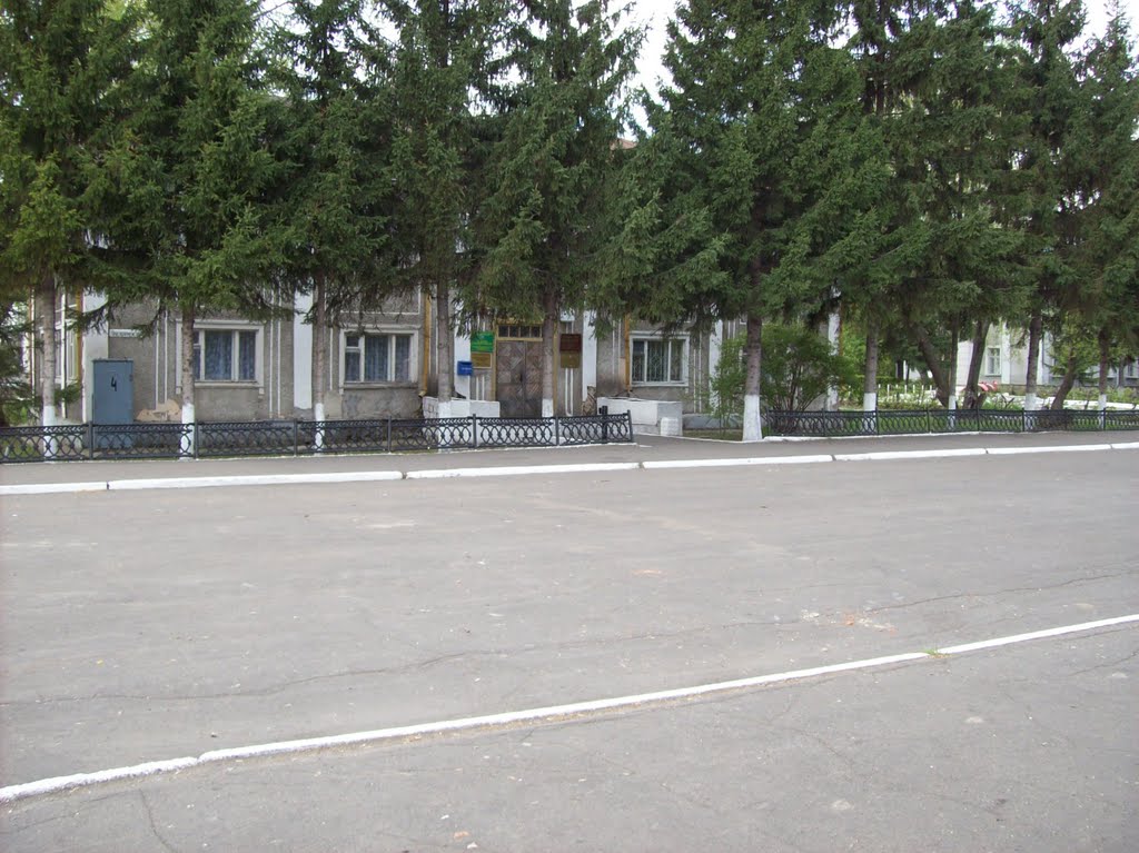 Здание утонуло в зелени