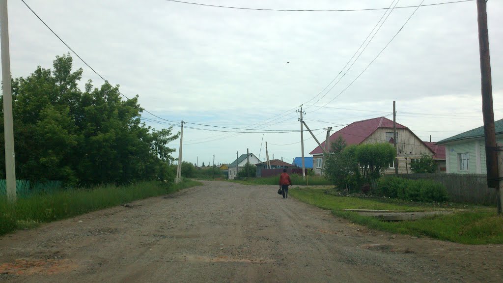 по улице