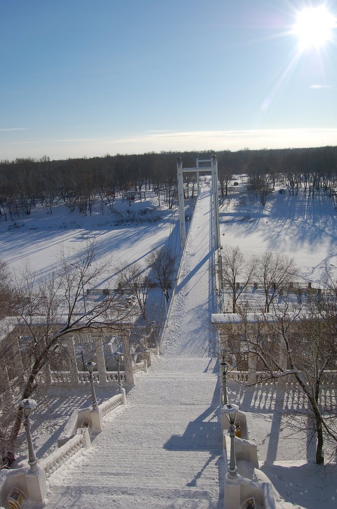 Bridge through Ural in Orenburg