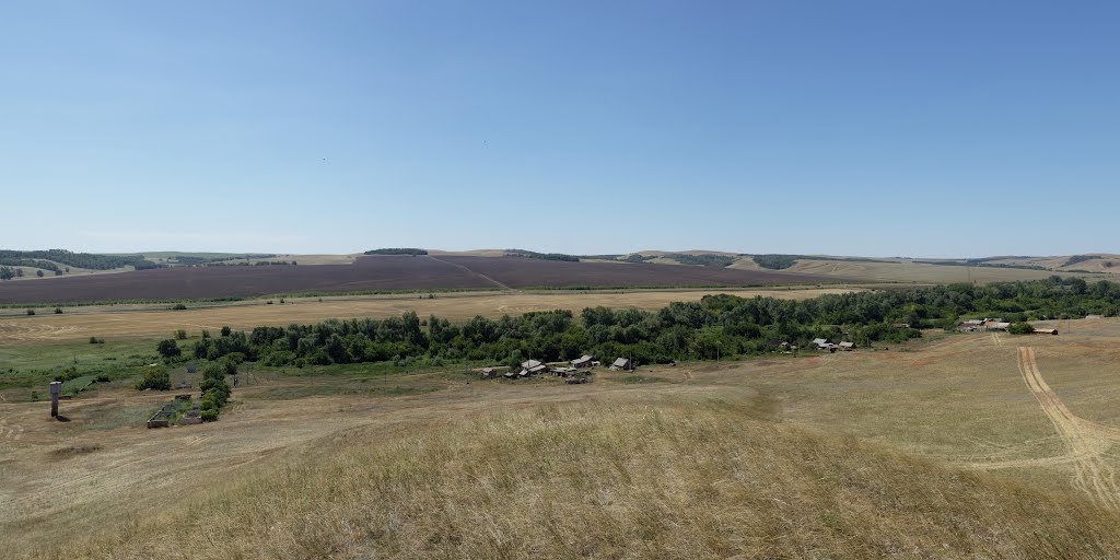 Вид с холма на село Пустошь-Адамовка (Эра)