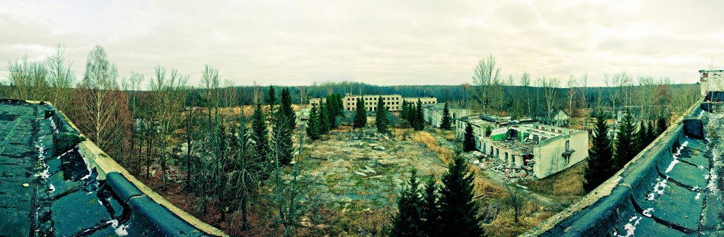 панорама городка. вид на юг
