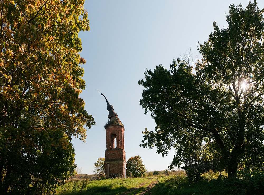Колокольня церкви Варвары Великомученицы в Матчино. St. Barbara church belfry in Matchino.