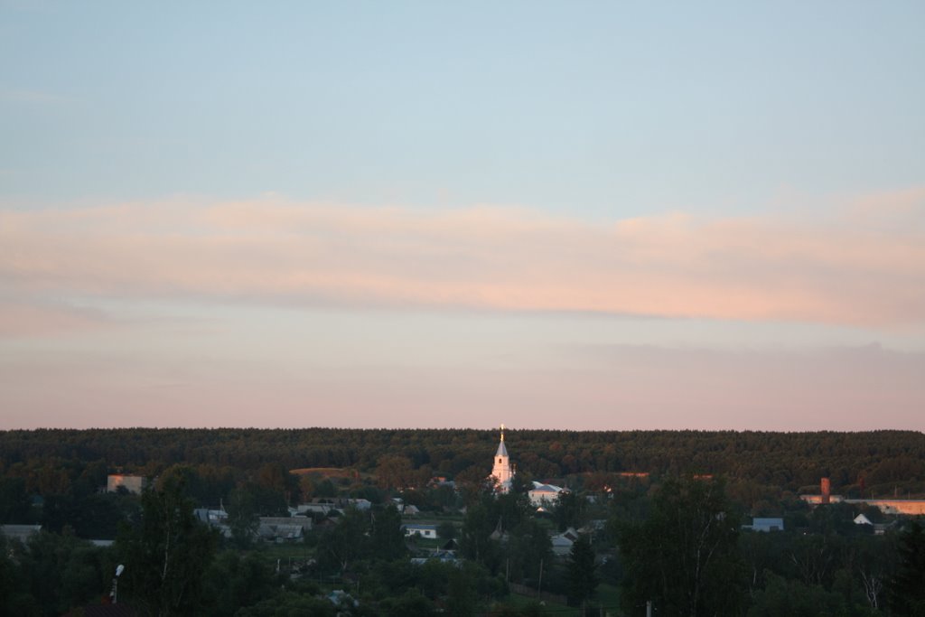 Sunset over the monastery