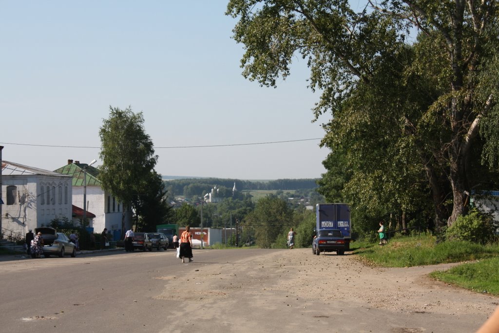 Center of Vadinsk. St. Michael church on the background