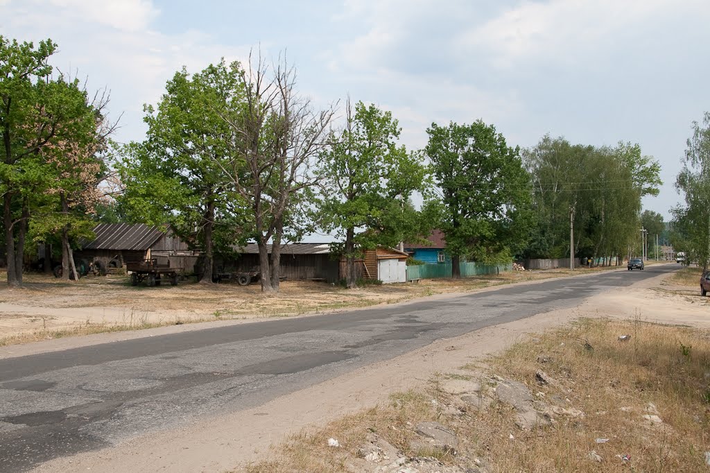 Въезд в Золотарёвку со стороны Пензы