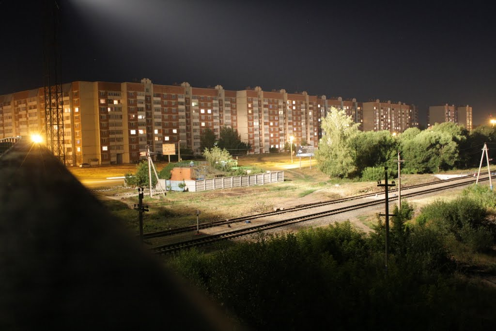 "П" с моста.ночью.