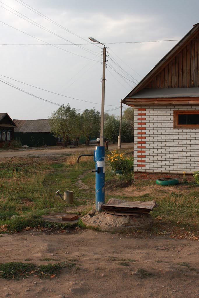 Колонка, а рядом лейка