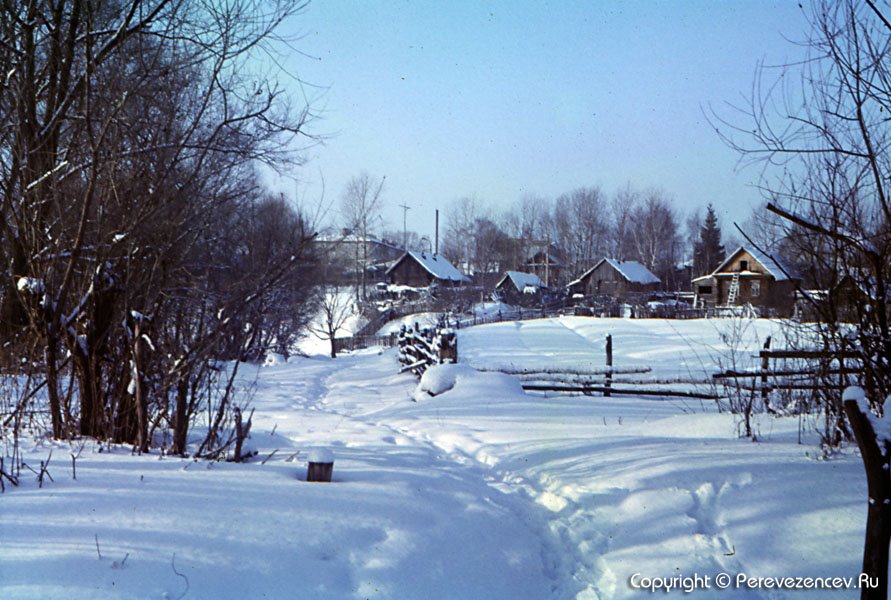 Зима - январь 1990г. поселок Сосновоборск, у речки Тешнярь