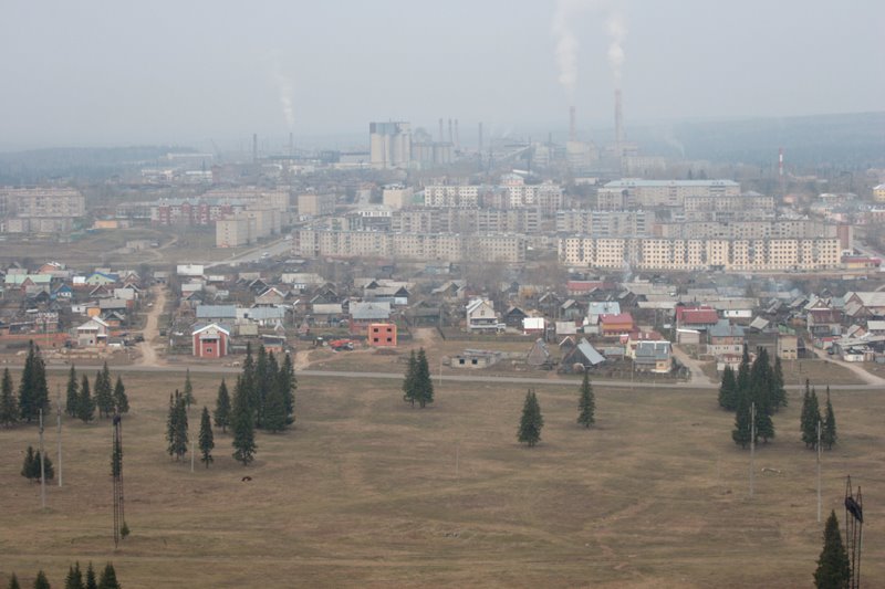 Горнозаводск. Фото с вертолета