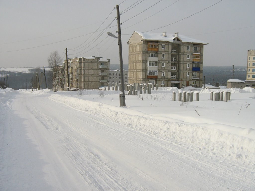 Гремячинск, улица Попова зимой
