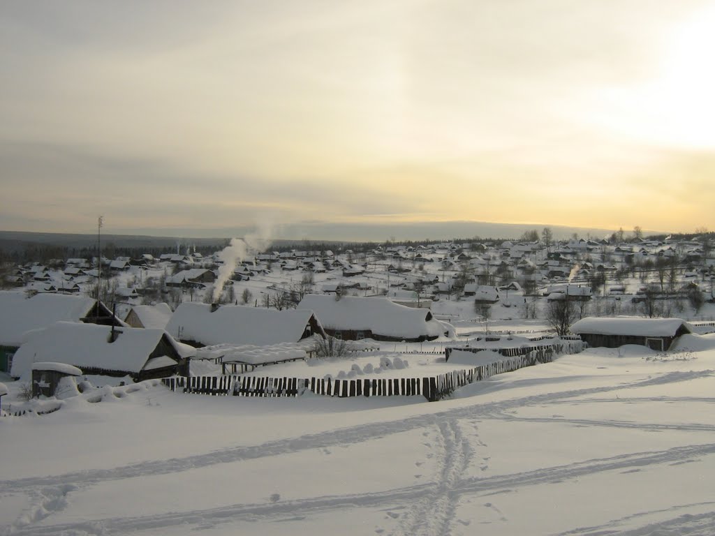 Гремячинск, микрорайон Шахтёрский зимой