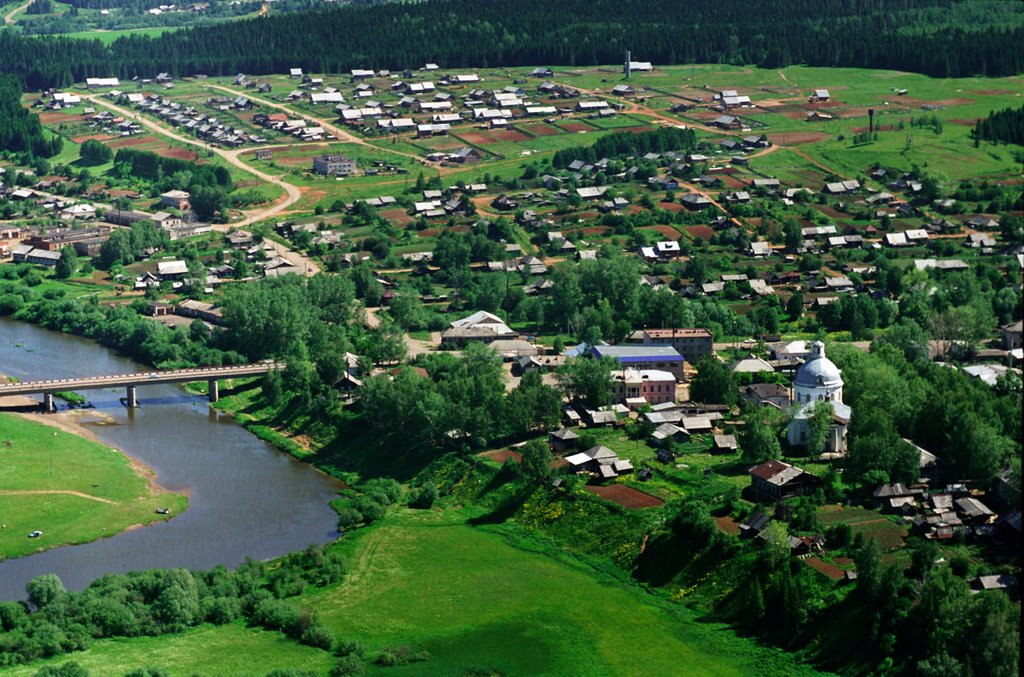 Вид на церковь с самолета