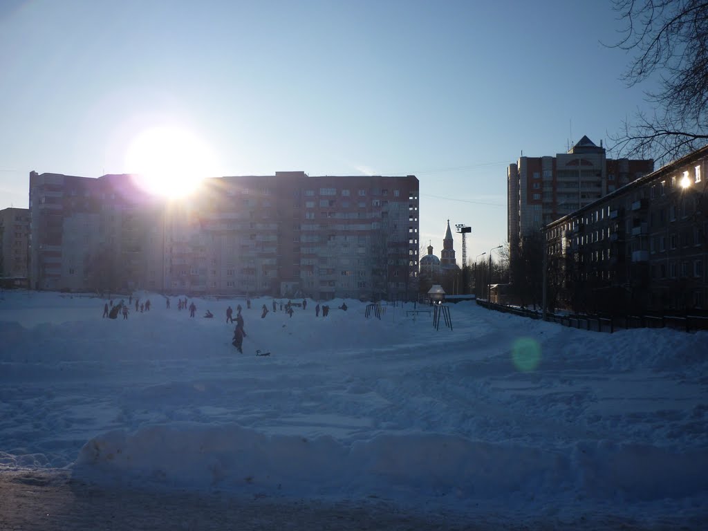 Закат в городе
