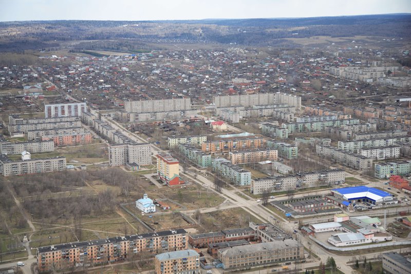 г. Лысьва. Фото с вертолета