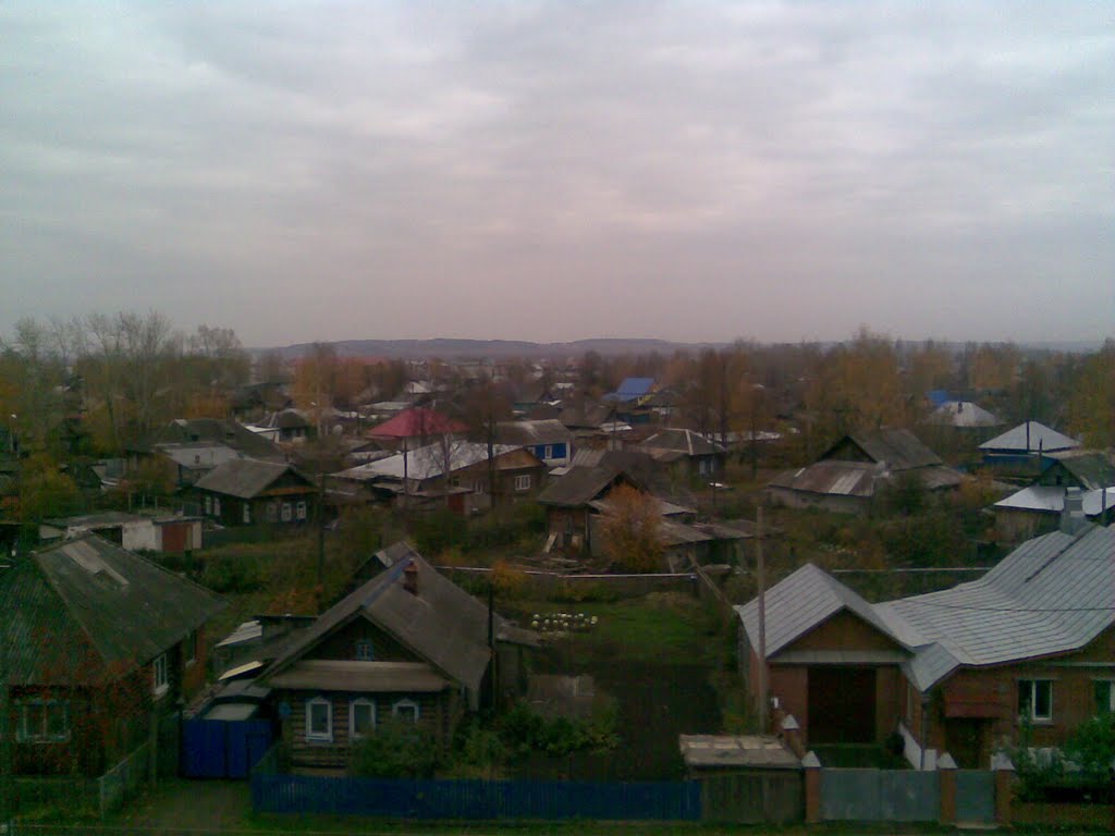 Оса, вид сверху с улицы Степана Разина рядом с центром