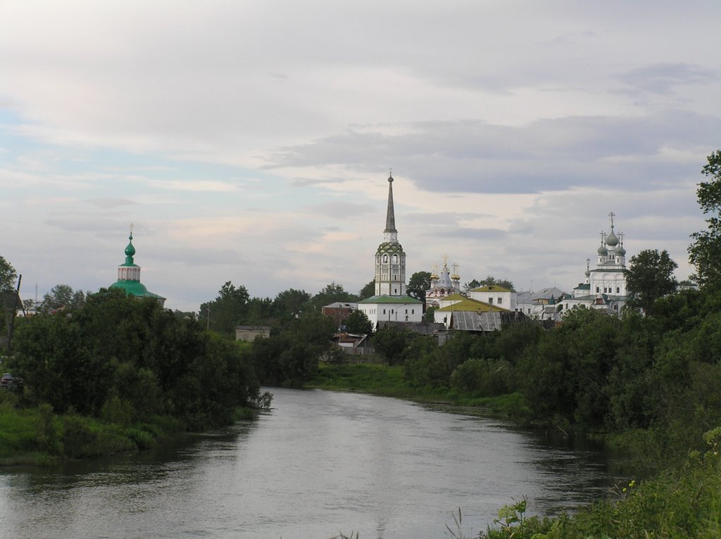 Панорама Соликамска и река Усолка