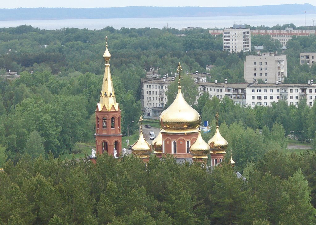 Church view from helicopter