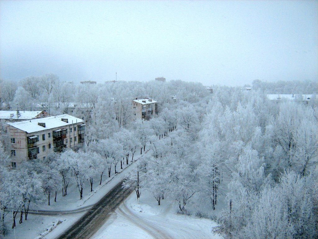Вид на город зимой