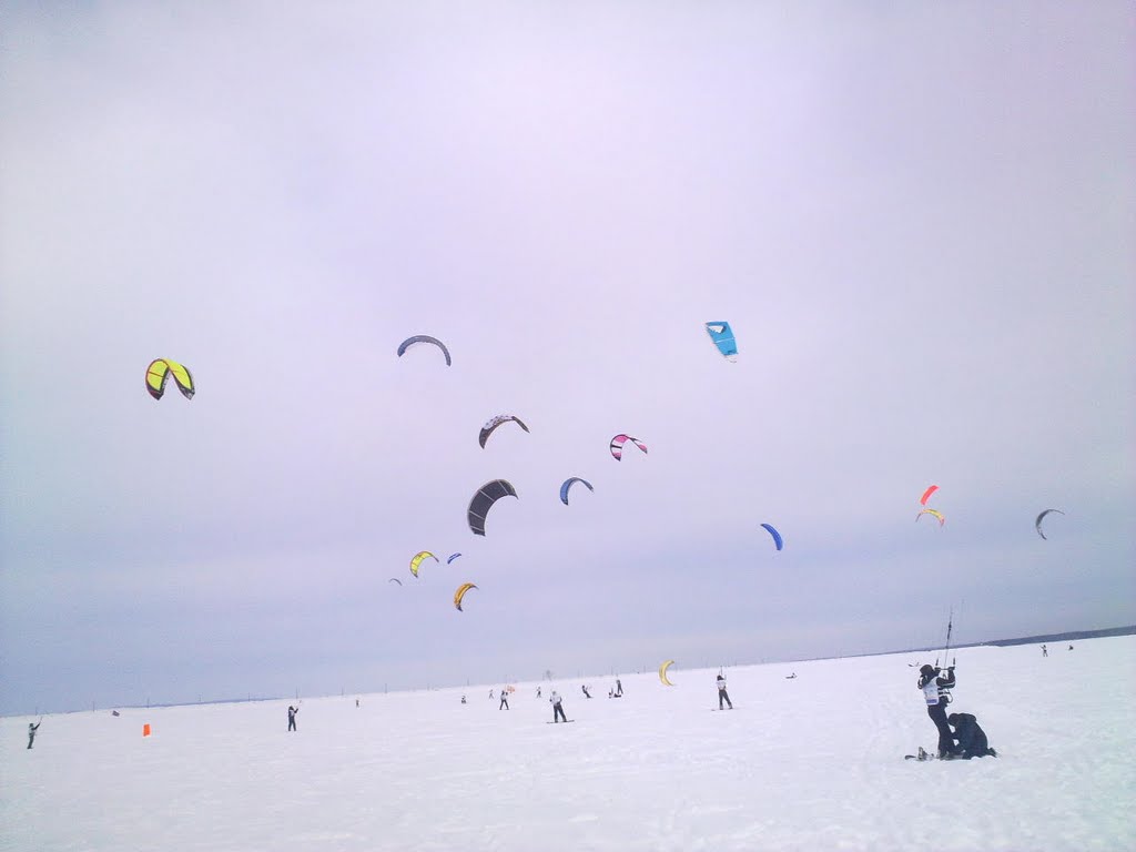 Кайтинг в Чайковском 2010г. Скоро старт.